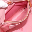 Miu Miu Hand Bag Leather 2way Pink Gold Auth 196356-24