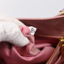 Miu Miu Hand Bag Leather 2way Pink Gold Auth 196356-12