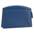 LOUIS VUITTON Epi Trousse Crete Pouch Blue M48405 LV Auth 196357-1