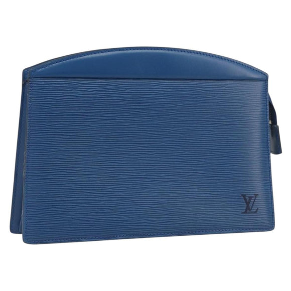 LOUIS VUITTON Epi Trousse Crete Pouch Blue M48405 LV Auth 196357