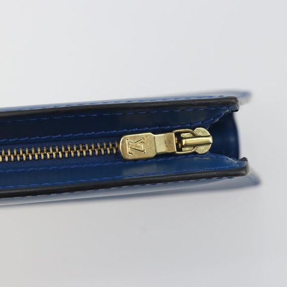 LOUIS VUITTON Epi Trousse Crete Pouch Blue M48405 LV Auth 196357