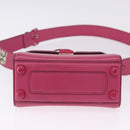 Salvatore Ferragamo Gancini Hand Bag Leather 2way Pink Silver Auth 196358A-5