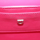 Salvatore Ferragamo Gancini Hand Bag Leather 2way Pink Silver Auth 196358A-20