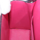 Salvatore Ferragamo Gancini Hand Bag Leather 2way Pink Silver Auth 196358A-22
