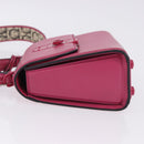 Salvatore Ferragamo Gancini Hand Bag Leather 2way Pink Silver Auth 196358A-4