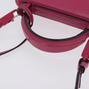 Salvatore Ferragamo Gancini Hand Bag Leather 2way Pink Silver Auth 196358A-7