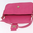 FENDI Mamma Baguette Shoulder Bag Leather Pink Gold Auth 196359M-17