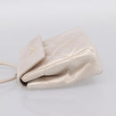 CHANEL Matelasse Hand Bag Leather White CC Auth 196360M-3
