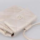 CHANEL Matelasse Hand Bag Leather White CC Auth 196360M-6