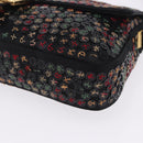 FENDI Mamma Baguette Shoulder Bag Nylon Sequins 2way Brown Gold Auth 196362SM-11