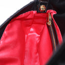 FENDI Mamma Baguette Shoulder Bag Nylon Sequins 2way Brown Gold Auth 196362SM-20