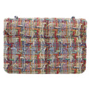 CHANEL Chain Shoulder Bag Tweed Multicolor Silver CC Auth 196363SM-2