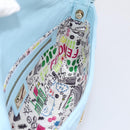 FENDI Mamma Baguette Shoulder Bag Light Blue Silver Auth 196364M-17