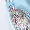 FENDI Mamma Baguette Shoulder Bag Light Blue Silver Auth 196364M-18