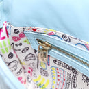 FENDI Mamma Baguette Shoulder Bag Light Blue Silver Auth 196364M-19