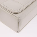 Christian Dior Cannage Dior Calo Shoulder Bag Leather 2way White Auth 196365A-10