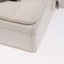 Christian Dior Cannage Dior Calo Shoulder Bag Leather 2way White Auth 196365A-11