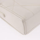Christian Dior Cannage Dior Calo Shoulder Bag Leather 2way White Auth 196365A-12