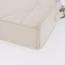 Christian Dior Cannage Dior Calo Shoulder Bag Leather 2way White Auth 196365A-13