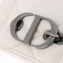Christian Dior Cannage Dior Calo Shoulder Bag Leather 2way White Auth 196365A-14