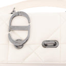 Christian Dior Cannage Dior Calo Shoulder Bag Leather 2way White Auth 196365A-15