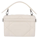 Christian Dior Cannage Dior Calo Shoulder Bag Leather 2way White Auth 196365A-3