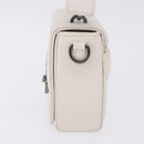 Christian Dior Cannage Dior Calo Shoulder Bag Leather 2way White Auth 196365A-4