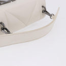 Christian Dior Cannage Dior Calo Shoulder Bag Leather 2way White Auth 196365A-7