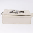 Christian Dior Cannage Dior Calo Shoulder Bag Leather 2way White Auth 196365A-9