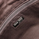Miu Miu Chain Shoulder Bag Velor Bordeaux Silver Auth 196368A-19