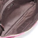 Miu Miu Chain Shoulder Bag Velor Bordeaux Silver Auth 196368A-11