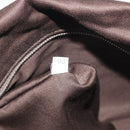 Miu Miu Chain Shoulder Bag Velor Bordeaux Silver Auth 196368A-12