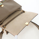 FENDI Zucca Canvas Canai Shoulder Bag Leather 2way Brown Gold Auth 196371M-20