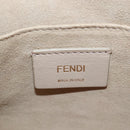 FENDI Zucca Canvas Canai Shoulder Bag Leather 2way Brown Gold Auth 196371M-21