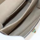 FENDI Zucca Canvas Canai Shoulder Bag Leather 2way Brown Gold Auth 196371M-22