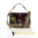 FENDI Zucca Canvas Canai Shoulder Bag Leather 2way Brown Gold Auth 196371M-28