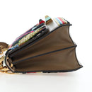 FENDI Zucca Canvas Canai Shoulder Bag Leather 2way Brown Gold Auth 196371M-4