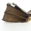 FENDI Zucca Canvas Canai Shoulder Bag Leather 2way Brown Gold Auth 196371M-5