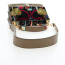 FENDI Zucca Canvas Canai Shoulder Bag Leather 2way Brown Gold Auth 196371M-9