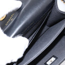 CHANEL Matelasse Hand Bag Patent Leather 2way Black Gold CC Auth 196372SAM-21