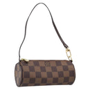LOUIS VUITTON Damier Ebene Papillon Pouch LV Auth 196374A-1