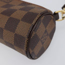 LOUIS VUITTON Damier Ebene Papillon Pouch LV Auth 196374A-14
