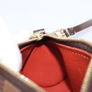 LOUIS VUITTON Damier Ebene Papillon Pouch LV Auth 196374A-17