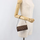 LOUIS VUITTON Damier Ebene Papillon Pouch LV Auth 196374A-19