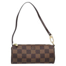 LOUIS VUITTON Damier Ebene Papillon Pouch LV Auth 196374A-13