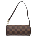LOUIS VUITTON Damier Ebene Papillon Pouch LV Auth 196374A-2