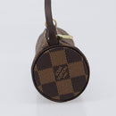 LOUIS VUITTON Damier Ebene Papillon Pouch LV Auth 196374A-4