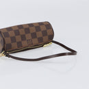 LOUIS VUITTON Damier Ebene Papillon Pouch LV Auth 196374A-7