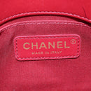 CHANEL Mini Matelasse 20 Chain Bag Lamb Skin 2way Red Gold CC Auth 196377M-21