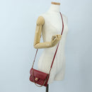 CHANEL Mini Matelasse 20 Chain Bag Lamb Skin 2way Red Gold CC Auth 196377M-29
